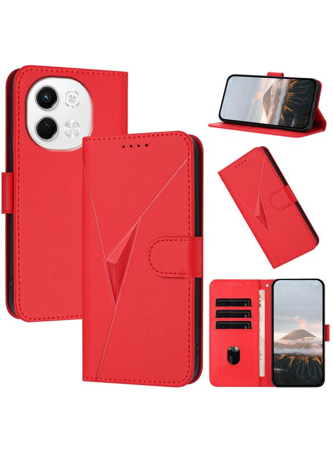 erorex Case For Tecno Pova 6 Neo 5G / Spark 30 5G Triangle Pattern Buckle Clasp Leather Phone Case - Image 1