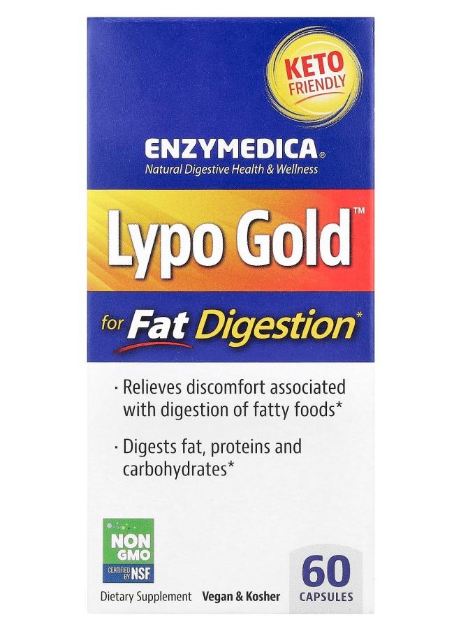 ENZYMEDICA Lypo Gold™ For Fat Digestion 60 Capsules 