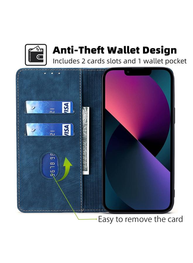 اس-توب جراب هاتف جلدي مغناطيسي مضاد للسرقة لهاتف iPhone 13 RFID - Image 3