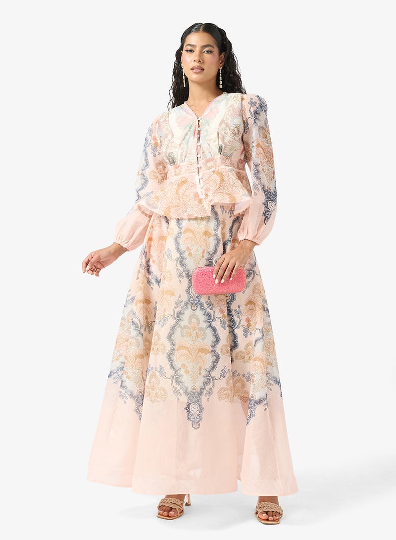 خزانة فستان بطبعة تجريدية - Image 1