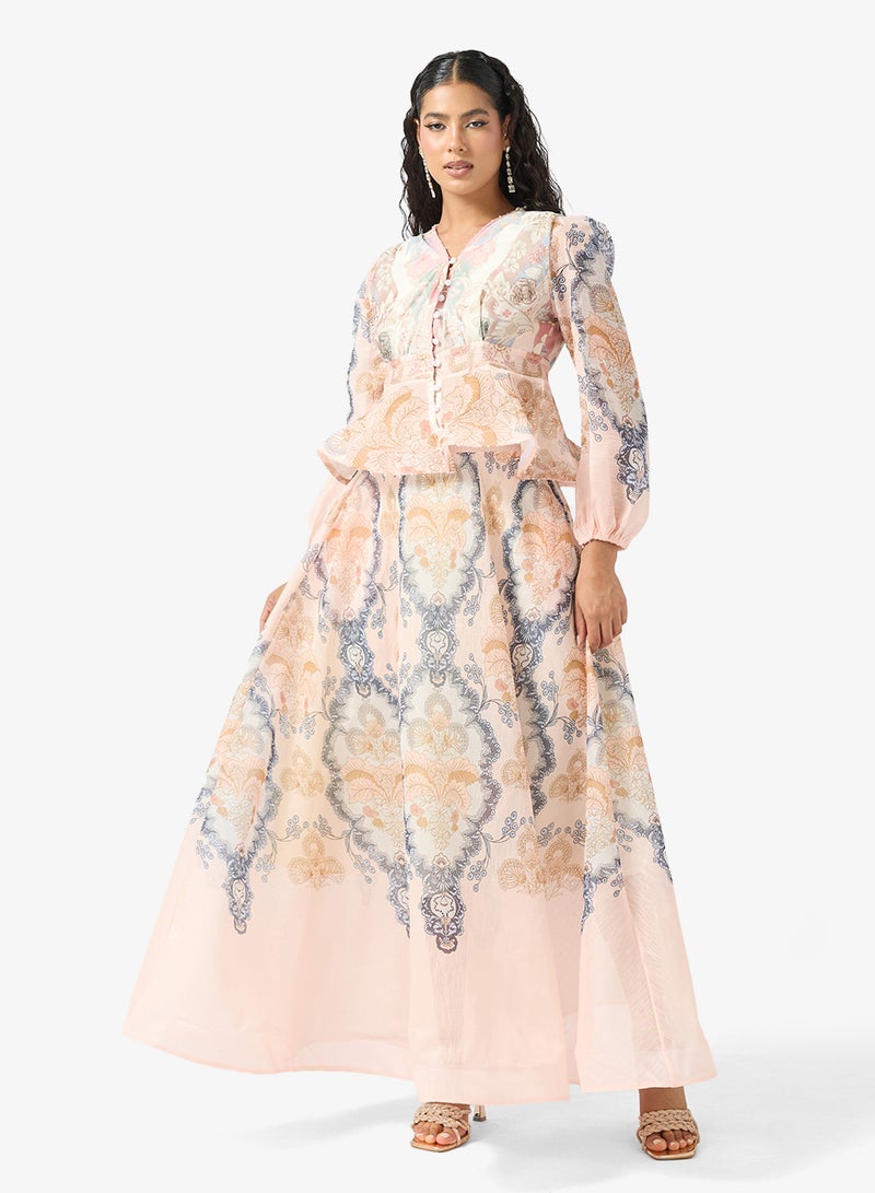 خزانة فستان بطبعة تجريدية - Image 5