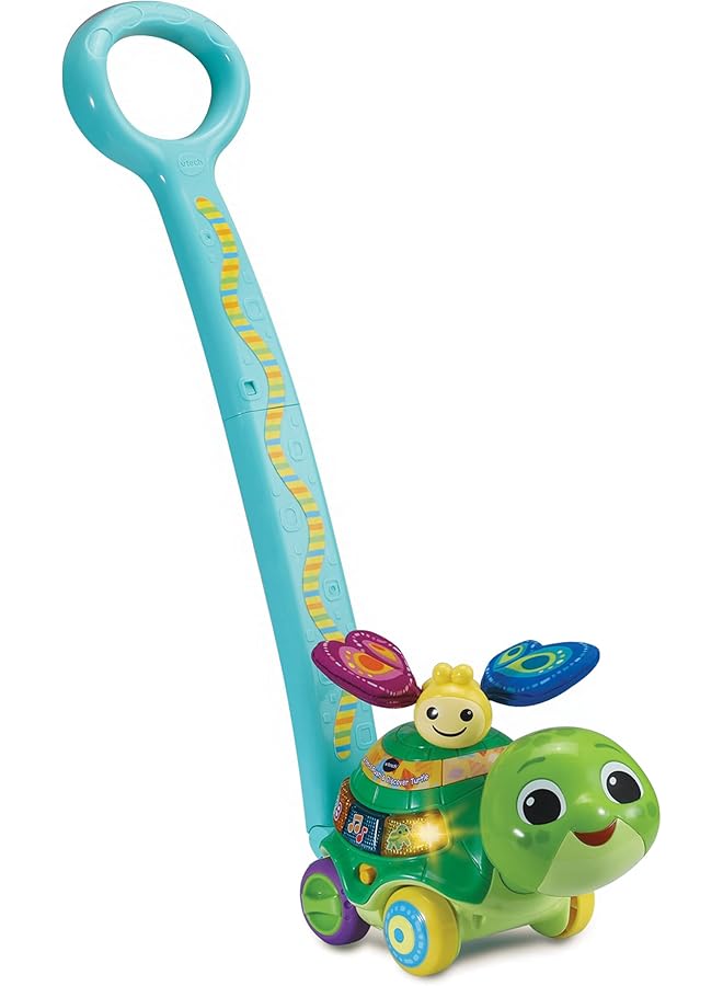 vtech 2 In 1 Push And Discover Turtle Baby Walker With Sounds Baby Musical Toy With Learning Games And Motion Sensors Multicolor 547603 12 X 21.2 X 48.7 Cm - Image 1