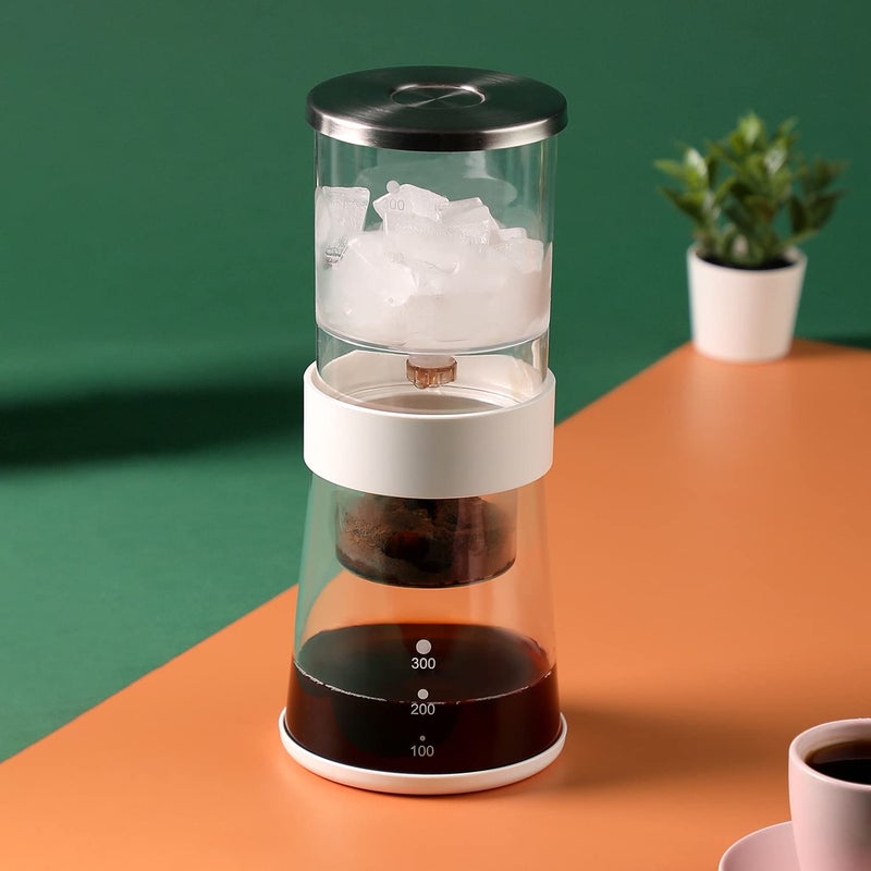 POUR DEMITASSE Pour Demitasse THE CHEMIST Cold Brew Coffee Drip Tower Set 3 Piece Slow Ice Percolator ReUsable Stainless Steel Filter Mesh Cold Brew Coffee Maker Espresso Mocha - Image 3