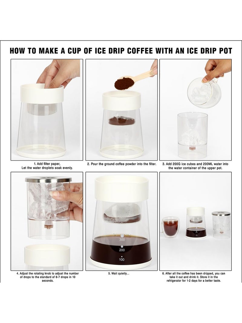 POUR DEMITASSE Pour Demitasse THE CHEMIST Cold Brew Coffee Drip Tower Set 3 Piece Slow Ice Percolator ReUsable Stainless Steel Filter Mesh Cold Brew Coffee Maker Espresso Mocha - Image 5