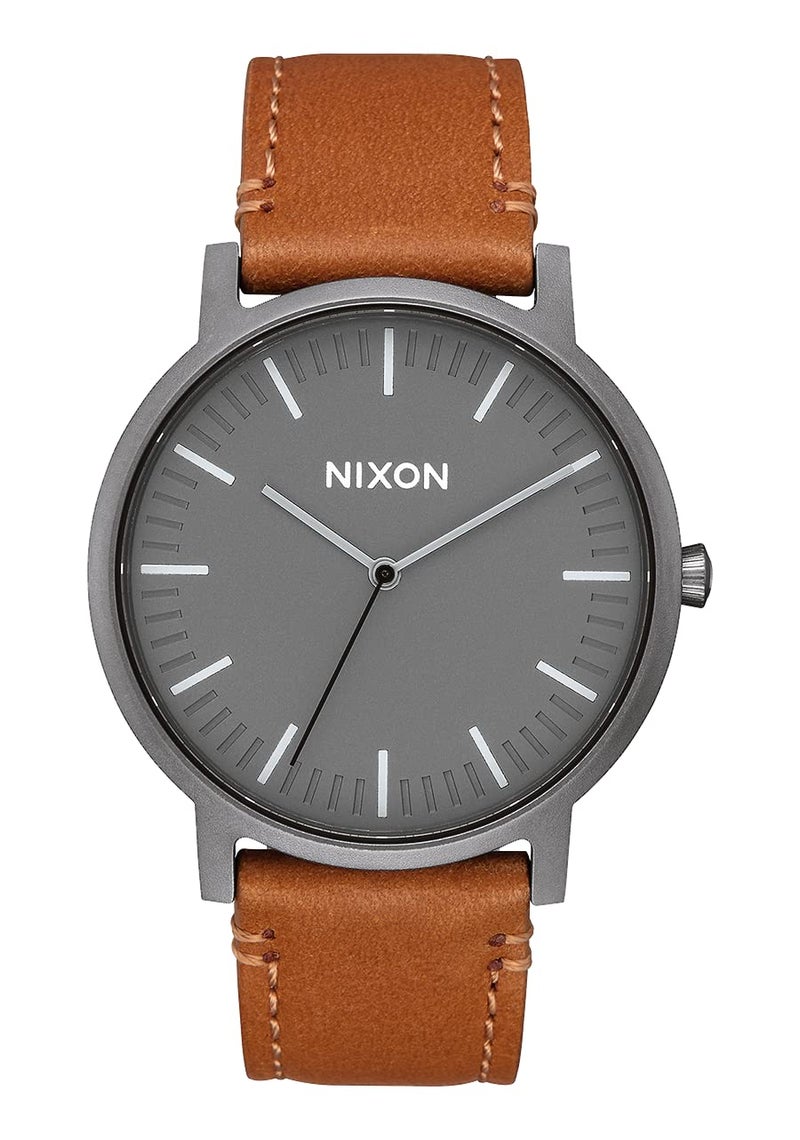 NIXON Porter Leather A1058 50m Water Resistant Men’s Watch (20-18mm Leather Band and 40mm Watch Face) - Image 1