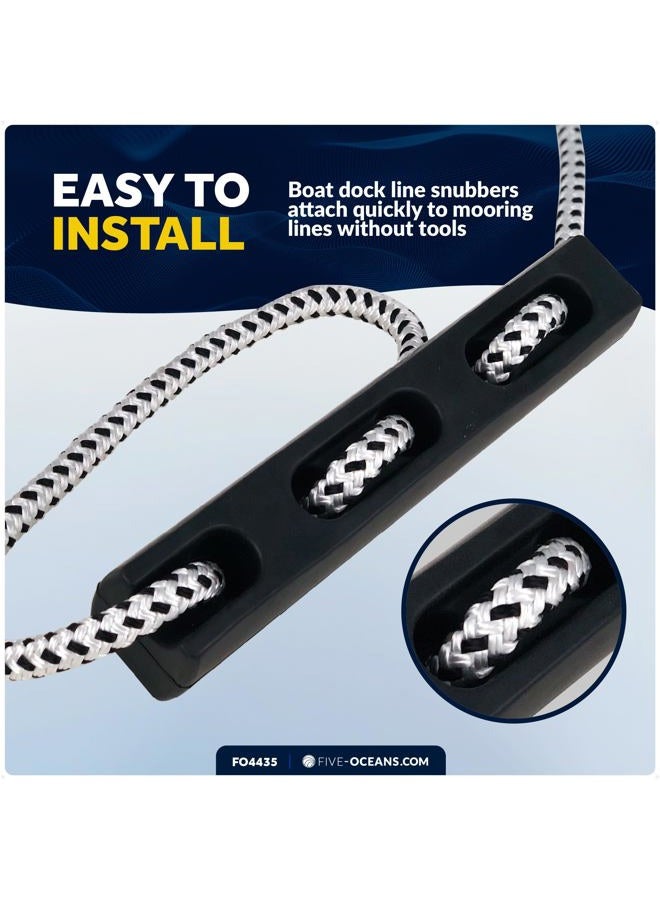 Five Oceans Marine Rubber Boat Dock Line Mooring Snubbers for 13/16" to 7/8" Rope, EPDM Rubber, Mooring Anchor Snubber for Boats, Pontoons, Yachts - FO4435 - Image 4