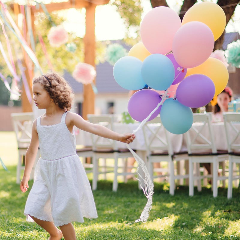 RUBFAC 120pcs Pastel Balloons Assorted Colors 12 Inches Multicolor Balloons for Kid's Birthday Rainbow Party Baby Shower Arch Garland Decoration - Image 5