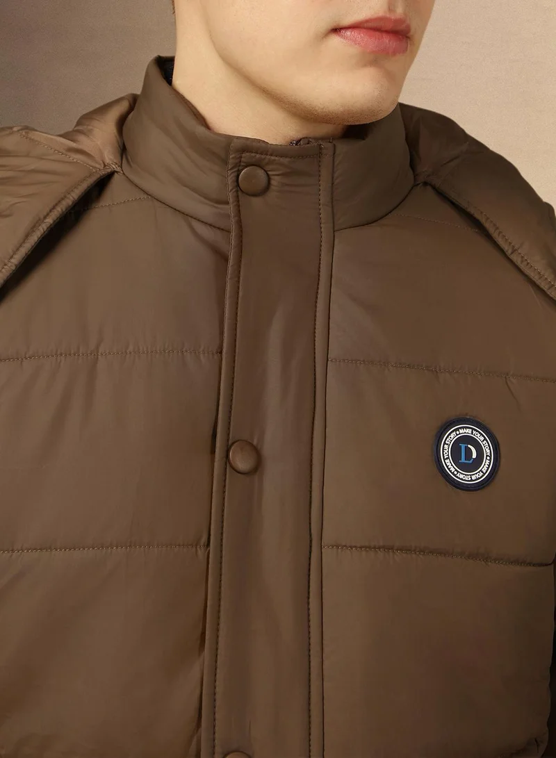 Dennis Lingo Men's Charcoal 100% Polyester Solid Regular Fit Jacket
