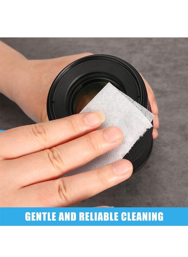 مناديل تنظيف عدسات النظارات، عبوة من 100 منديل لتنظيف النظارات، مناديل مبللة مسبقًا ومغلفة بشكل فردي، غير قابلة للخدش ولا تترك خطوطًا، آمنة للاستخدام على النظارات، والنظارات الواقية، وعدسات الكاميرا، والهواتف - Image 2