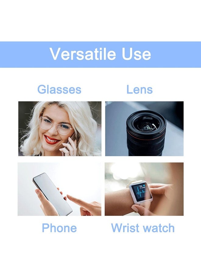 مناديل تنظيف عدسات النظارات، عبوة من 100 منديل لتنظيف النظارات، مناديل مبللة مسبقًا ومغلفة بشكل فردي، غير قابلة للخدش ولا تترك خطوطًا، آمنة للاستخدام على النظارات، والنظارات الواقية، وعدسات الكاميرا، والهواتف - Image 3