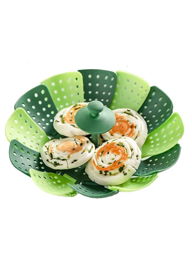 Generic Plastic Folding Lotus Steamer Food Grade Steaming Rack Fruit Baskets Kitchen Storage Racks Vegetable Vapor Cooker Dish Cookware  - Image 2