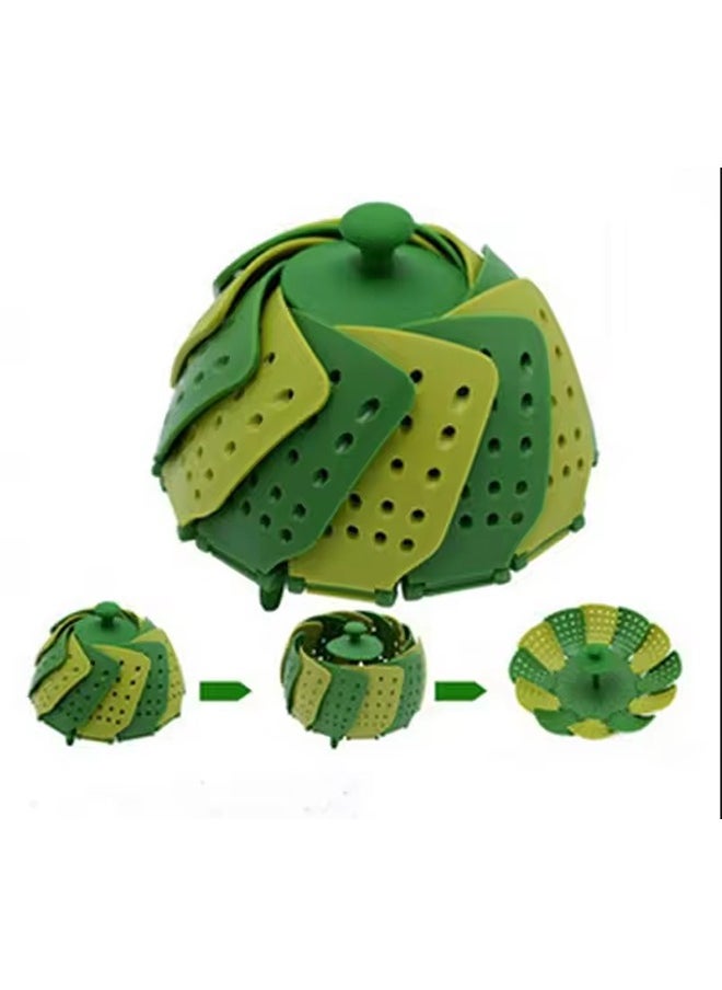 Generic Plastic Folding Lotus Steamer Food Grade Steaming Rack Fruit Baskets Kitchen Storage Racks Vegetable Vapor Cooker Dish Cookware  - Image 4