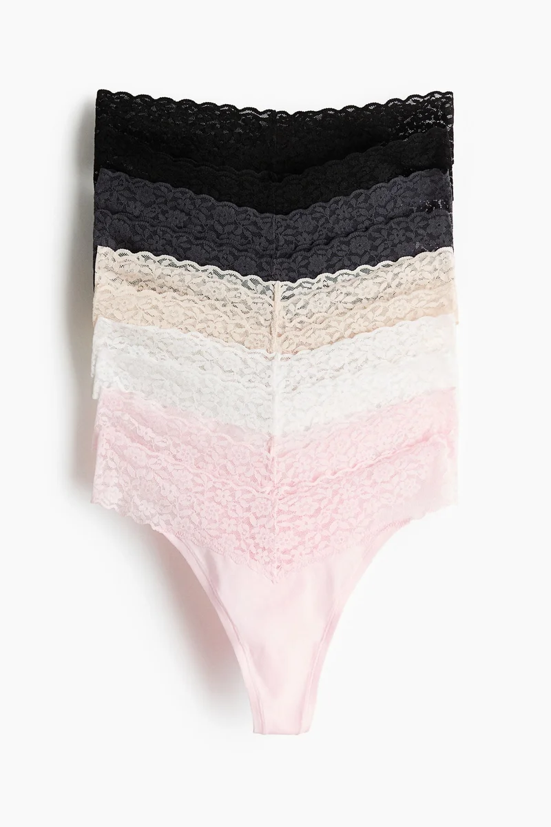 H&M 10-pack lace thong briefs