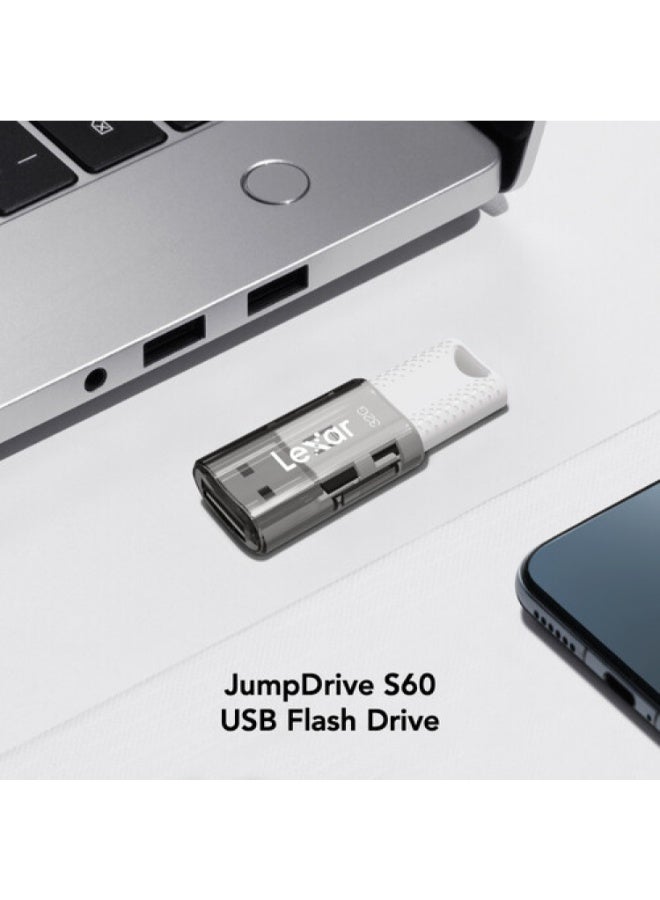 Lexar® JumpDrive® S60 USB 2.0 Flash Drives, USB Type A, Compatible with PC and Mac® systems, ( LJDS060032G-BNBNG ) - 32GB 32 GB - Image 2