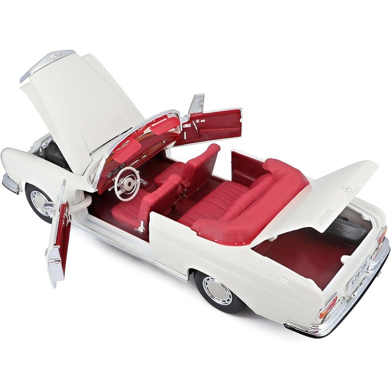 مايستو سيارة مرسيدس بنز 280 اس اي موديل 1967 مقياس 1/18 - كريمي - 31811 - Image 3