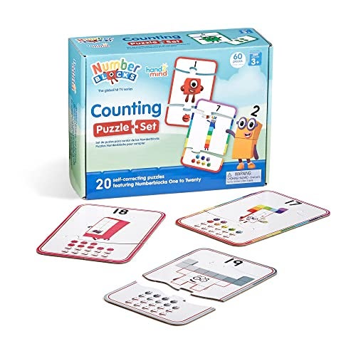 hand2mind Numberblocks Counting Puzzle Set, Number Puzzle, Counting Games for Kids Ages 3-5, Numbers for Toddlers, Math Games for Kids, Matching Game, Educational Toys, Preschool Learning Activities - Image 1