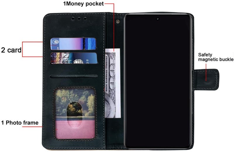 Excelsior Flip Case for Motorola Moto Edge 60 Pro | Premium PU Leather | Full Protection (Black) - Image 4