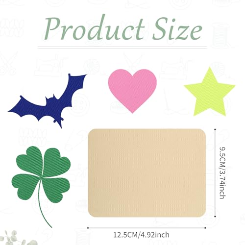 CoolShef 26Pcs Iron on Patches for Clothes, Multi-Colored Twill Cloth Stickers Patch, Durable Fabric Sticker for Easy Clothing Repair and Customization (9.5x12.5cm) - Image 2