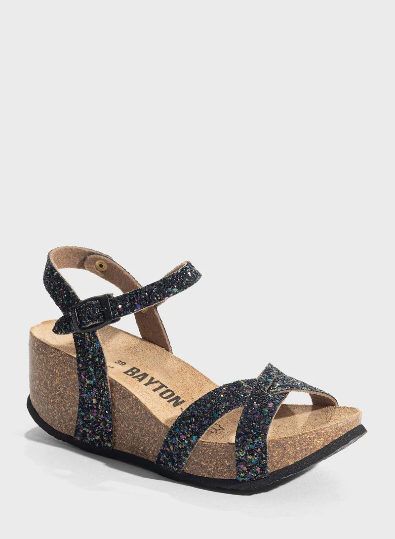 BAYTON Penny Multi Strap Wedge Sandals