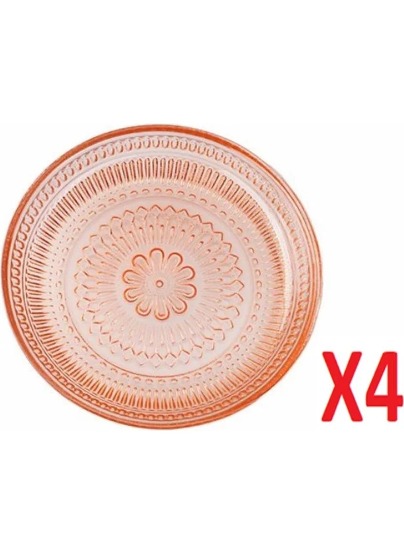 Porland Lina Orange Plate 17 cm 4-Piece 04FIA002589