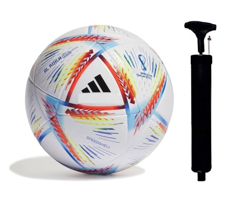 ZHTC Ultimate Pro Football Hand Stitch 32 Panel Official Weight Standard Size 5 for Training, Professional, Casual Play Free Pump and pin (Qatar 2021) - Image 1