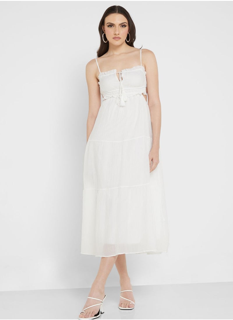 ELLA - Cutout Back Detail Strappy Dress - Image 1