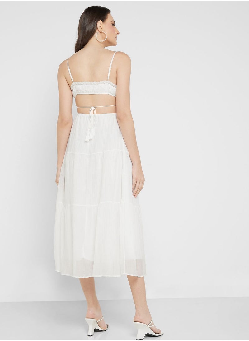 ELLA - Cutout Back Detail Strappy Dress - Image 1