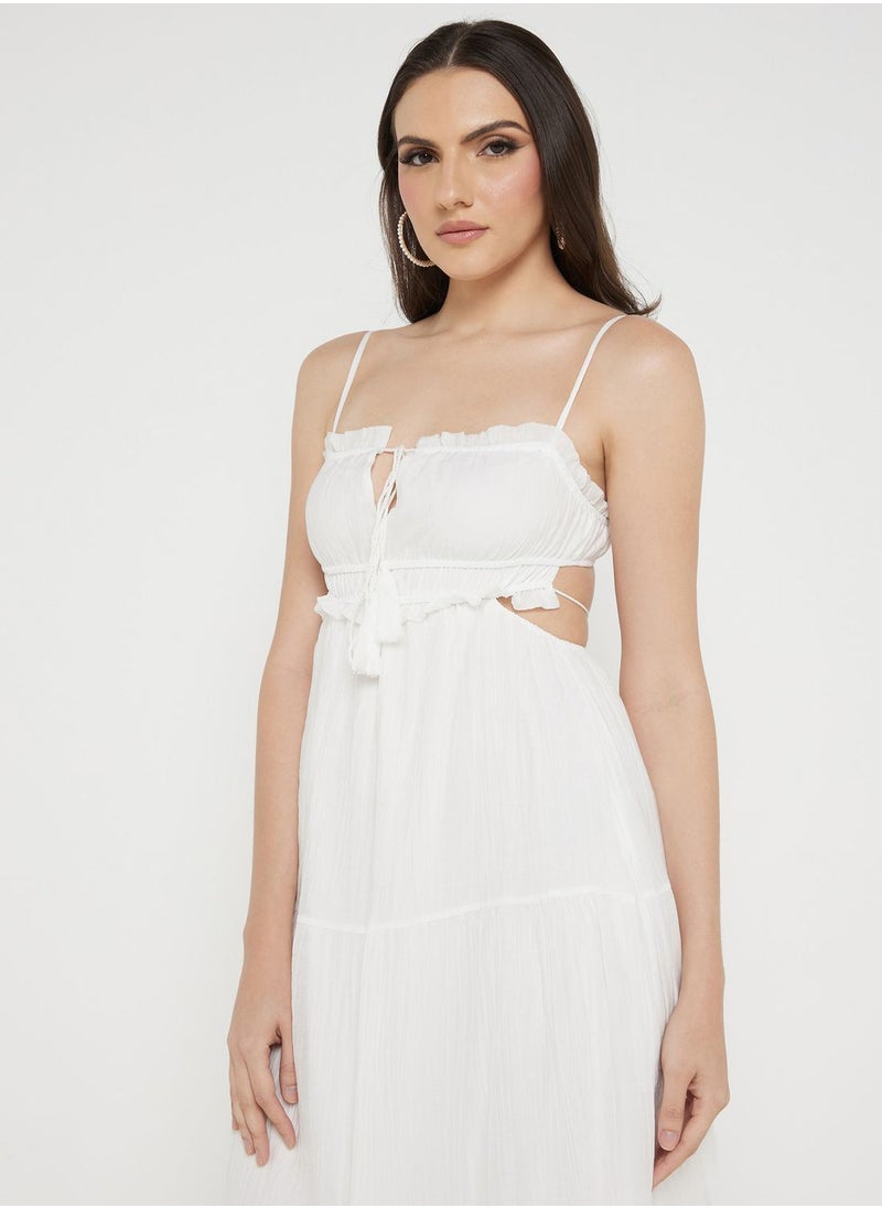 ELLA - Cutout Back Detail Strappy Dress - Image 1