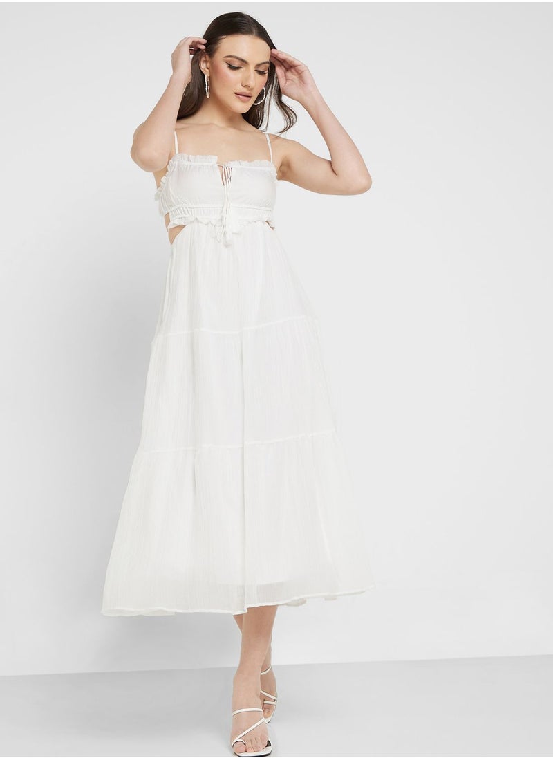 ELLA - Cutout Back Detail Strappy Dress - Image 1