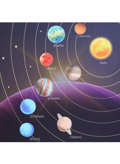 Y&D Children's Cognitive Universe Solar System Eight Planets Wooden Puzzle Matching Toy  - Image 4