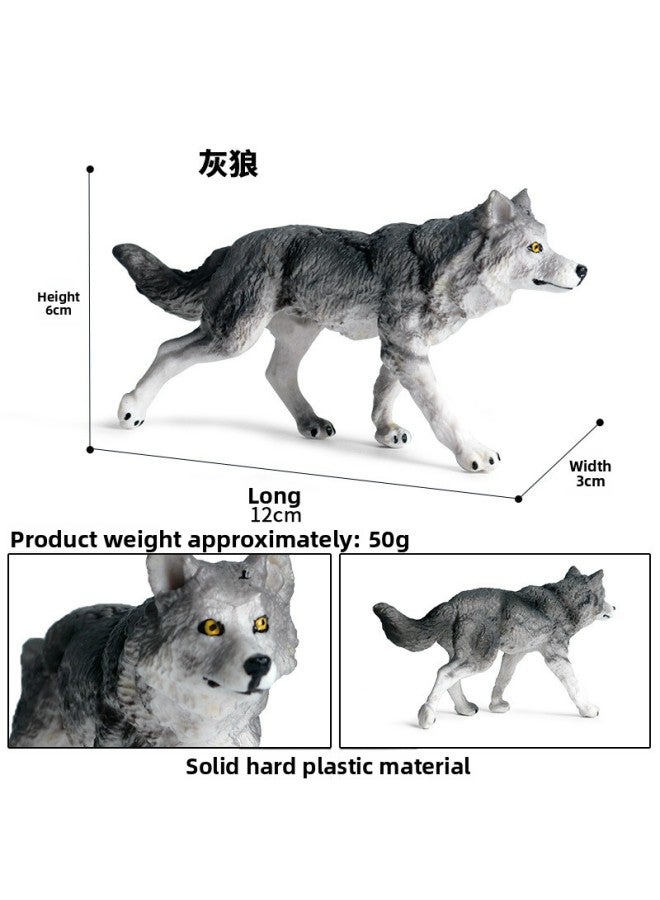Cognitive Animal Model Simulation Wild Solid Kangaroo Giraffe Elephant Rhino Grassland Wolf Tiger Lion Toy