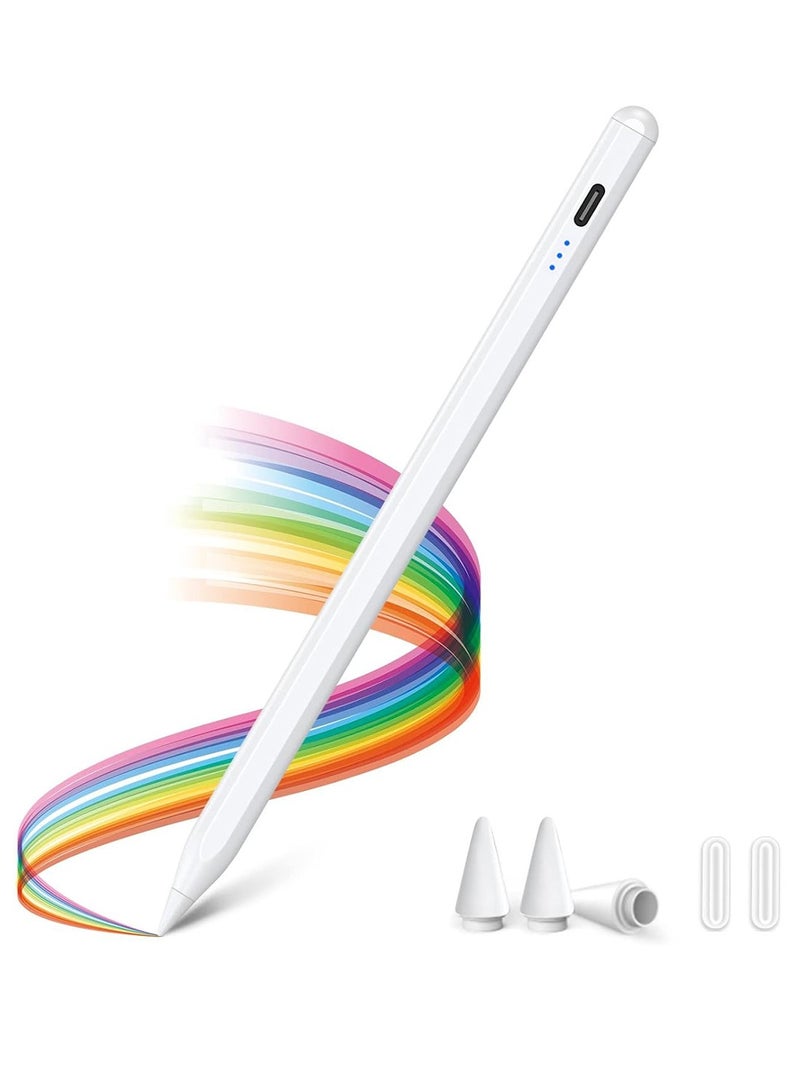 Kingone Upgraded Stylus Pen For Touch Screens, Touch Pen For Mobile Screens, Compatible For Android devices, Windows, laptop Samsung phones and tablets, for Drawing and Handwriting M4/ Pro 12.9"(6/5/4/3)/ Pro 11"(4/3/2/1), iPad Mini 6/5, iPad Air (M2/5/4/3), iPad (10/9/8/7/6) (white) - Image 1