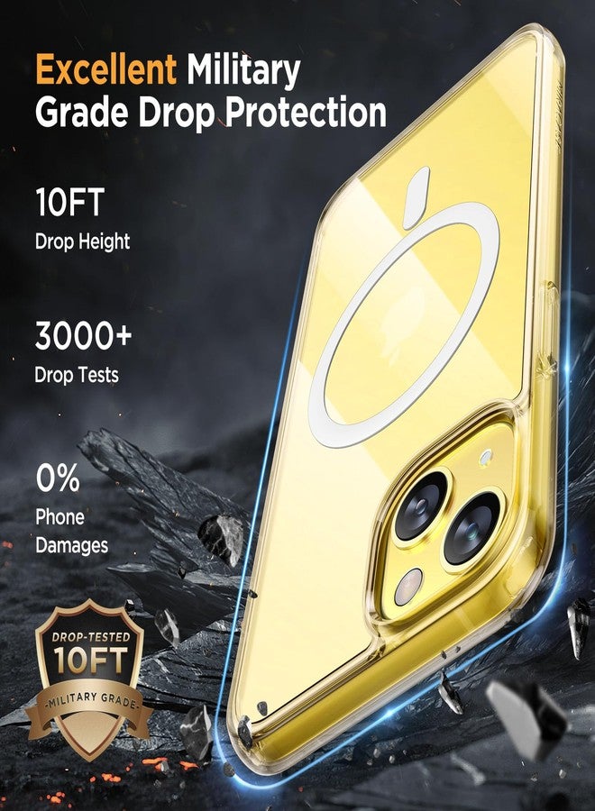 Miracase Magnetic Series Designed for iPhone 14 Case [Compatible with MagSafe] [with 2X Screen Protectors] Military-Grade Protection, Anti-Fingerprint, Slim Design Phone Case for iPhone 14 - Clear - Image 5