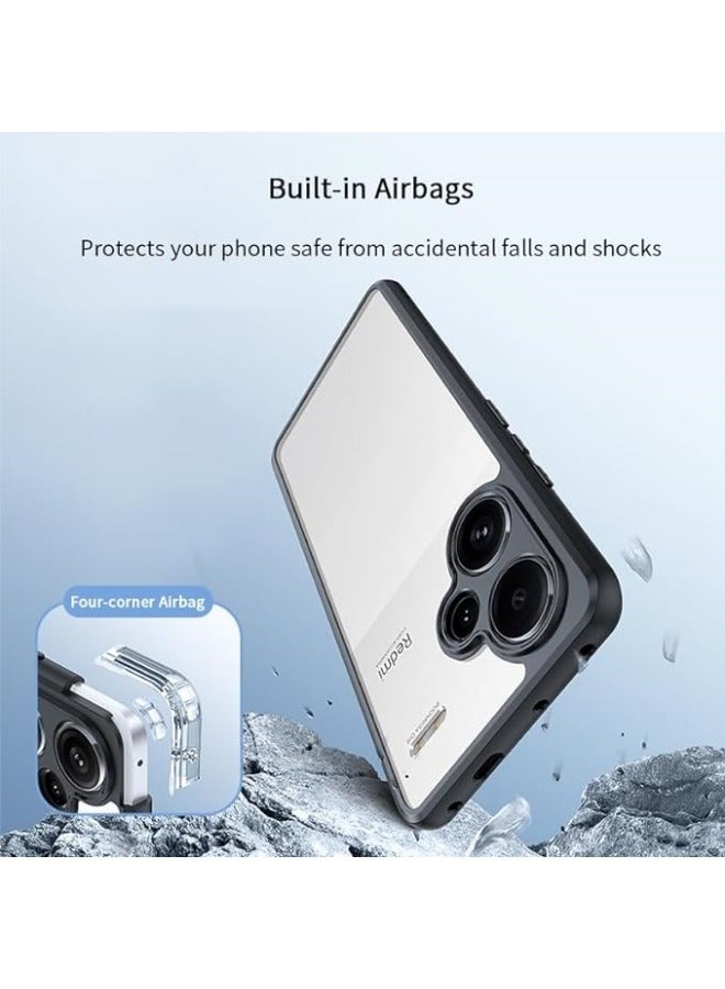 عام متوافق مع ريدمي نوت 13 برو بلس حافظة كريستال شفاف صلب الظهر لينة الوفير واقية لريدمي نوت 13 برو+ - Image 2