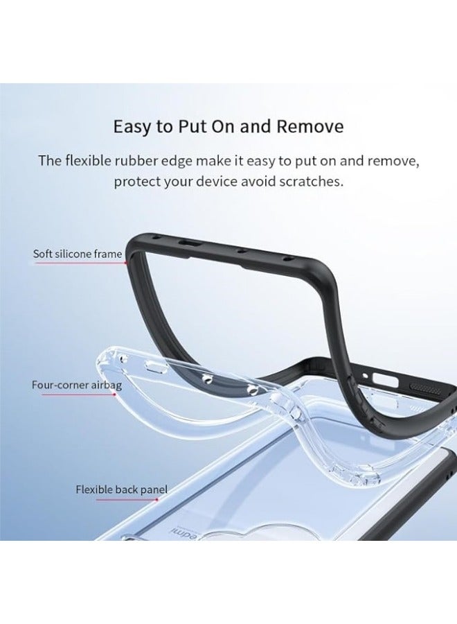 عام متوافق مع ريدمي نوت 13 برو بلس حافظة كريستال شفاف صلب الظهر لينة الوفير واقية لريدمي نوت 13 برو+ - Image 5