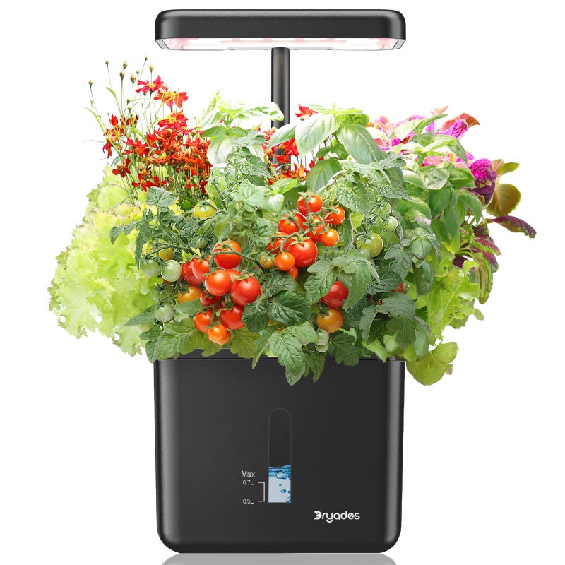 Indoor Garden Growing Systems SelfWatering Plant Pot Smart Gardening System with 17 Watts LED Grow Light Auto Timer Gardening Plant Gifts for Dad Mom Plant Pot for vegetables herbsNo SeedsSoil