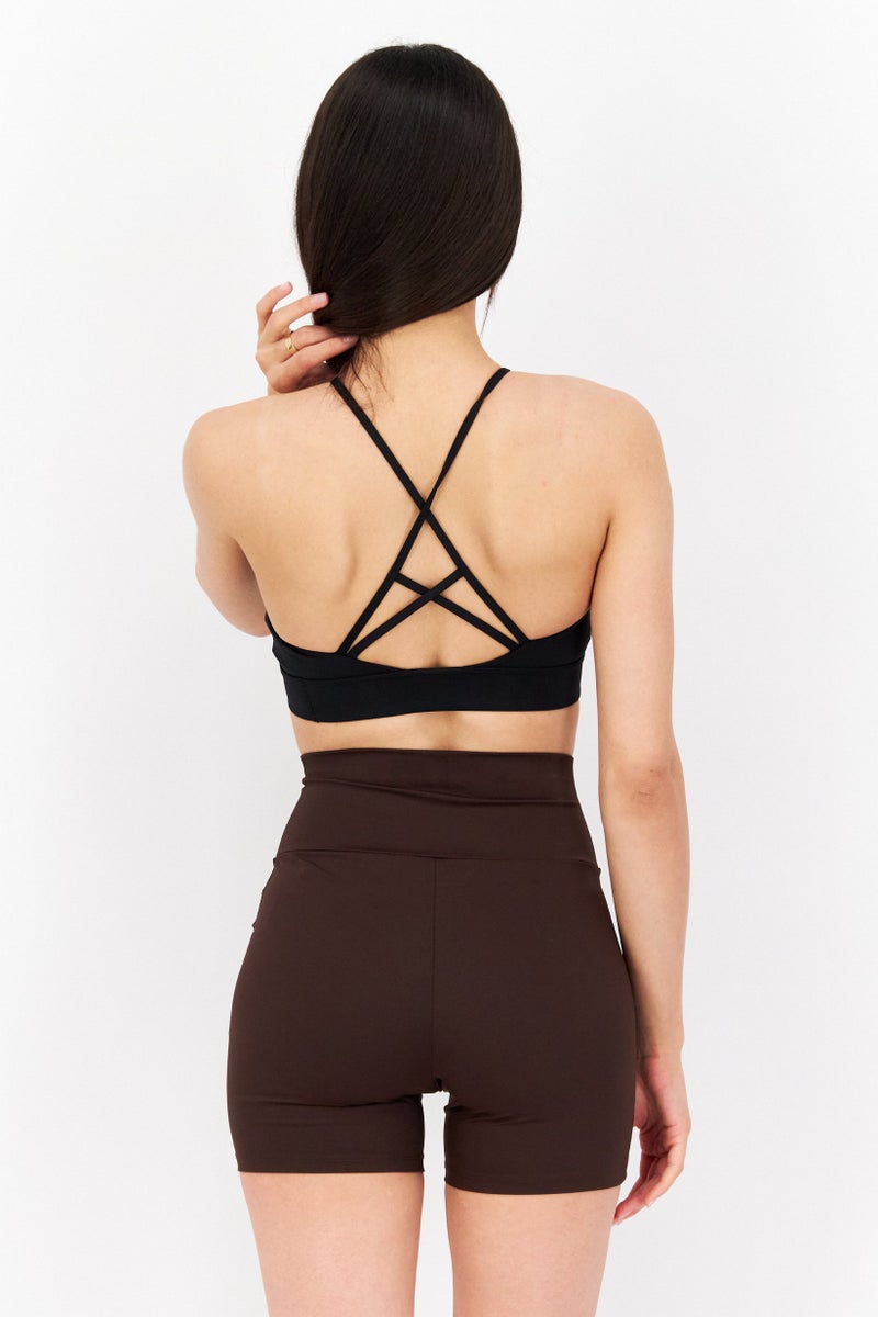 Nike Women Lightly Padded Sleeveless Training Sports Bra, Black - Image 4