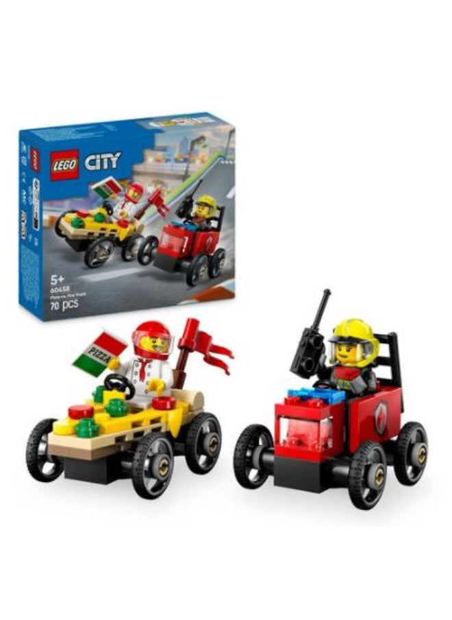 LEGO Pizza Vs Fire Race Building Set  - Image 1
