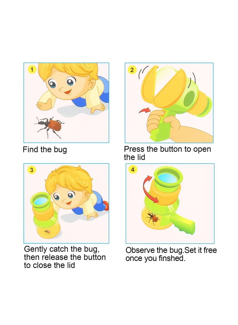 SYOSI مجهر لالتقاط الحشرات وعرضها للأطفال، ألعاب استكشاف الطبيعة، مجموعة مجهر مكبرة لالتقاط الحشرات، مستكشف الحديقة الخلفية، لأطفال الروضة ألعاب STEM للأولاد والبنات - Image 3