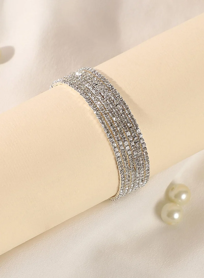 SOHI Stones Studded Wraparound Artificial Bracelet Jewellery
