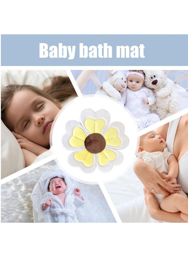 زيريفام سجادة حوض استحمام للأطفال بتصميم زهور، وسادة استحمام ثابتة للأطفال، حوض استحمام آمن مانع للانزلاق، سجادة لعب إبداعية للأطفال من عمر 0 ​​إلى 12 شهرًا، خالية من مادة BPA، مناسبة لحديثي الولادة، حوض المطبخ، الدش، حوض الاستحمام - Image 4