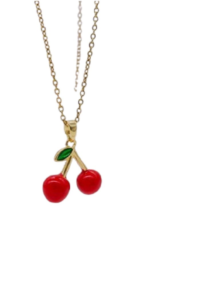 MANIKAN Necklace Minimalist Cherry Pendant for Women Cute Fruit-Inspired Romantic & Elegant Gift  - Image 2