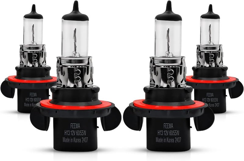 H13 Halogen Headlight Bulb 12V 60/55W Dual Beam, Super Bright Quartz Glass Lamp, OEM Plug and Play Replacement, Long Life Automotive Headlight for Enhanced Night Visibility - Image 1