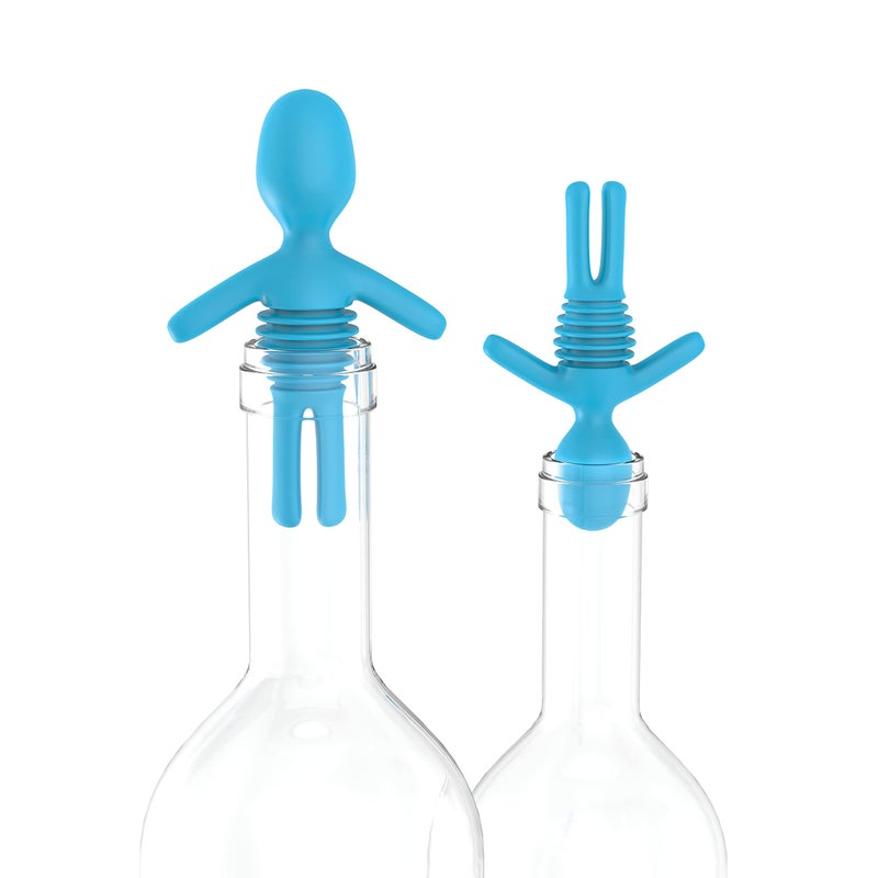 TrueZoo Bruce Bottle Stopper  Novelty Wine Corks  Wine Preserver Barware Accessories Silicone Wine Stopper Set of 1
