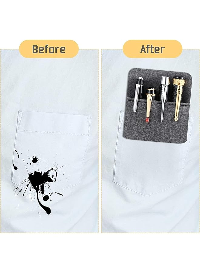 erorex Pocket Protector Pen Holder 2 Pcs Multi Purpose Leather Pen Pouch Holder Organizer Pens Pocket Protector For Office School Hospital Men Women Nurse Shirt Lab Coats Pant Pencil Pointers Ruler Tools  - Image 4