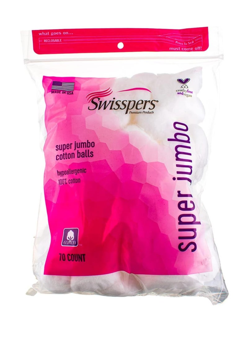Swisspers Swisspers Super Jumbo Cotton Balls 70 ea (Pack of 3) 