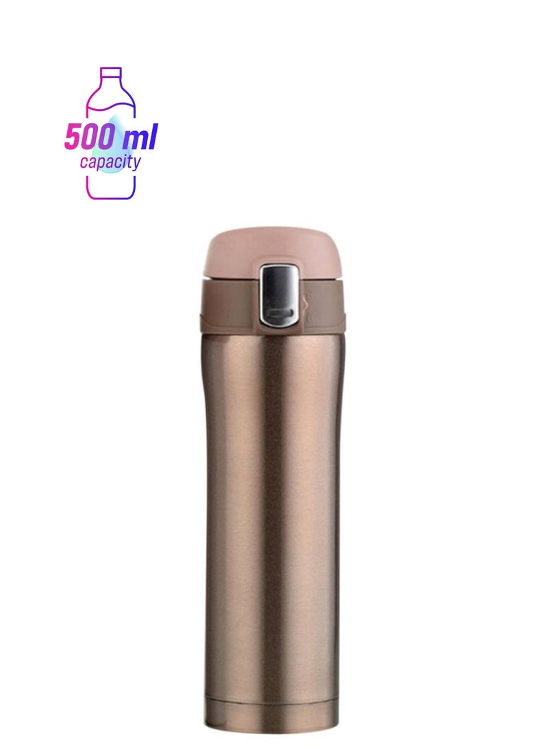 NIBEMINENT Thermal Insulated Vacuum Water Bottle Gold/Silver 24x8x8centimeter - Image 1