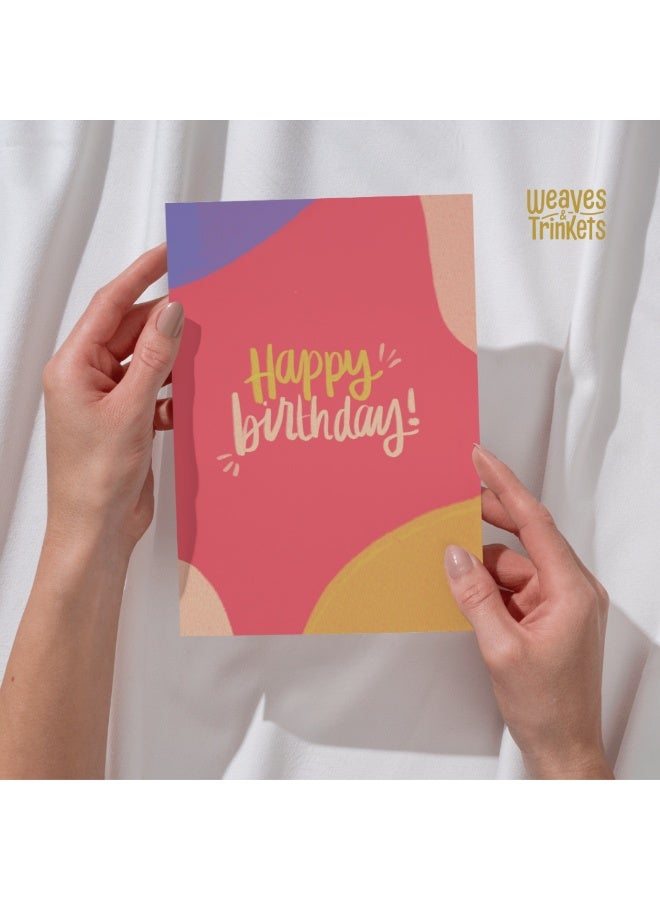 Birthday Card - Cute Pink with Envelope