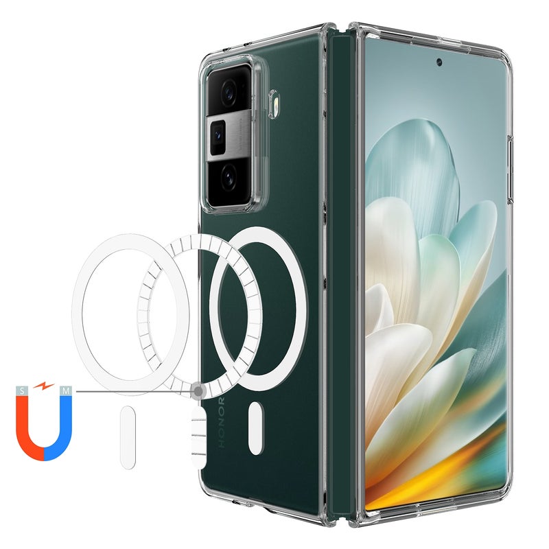 HuHa Case Cover For Honor Magic Vs3 Scratchproof PC Clear MagSafe Phone Case(Transparent) - Image 2