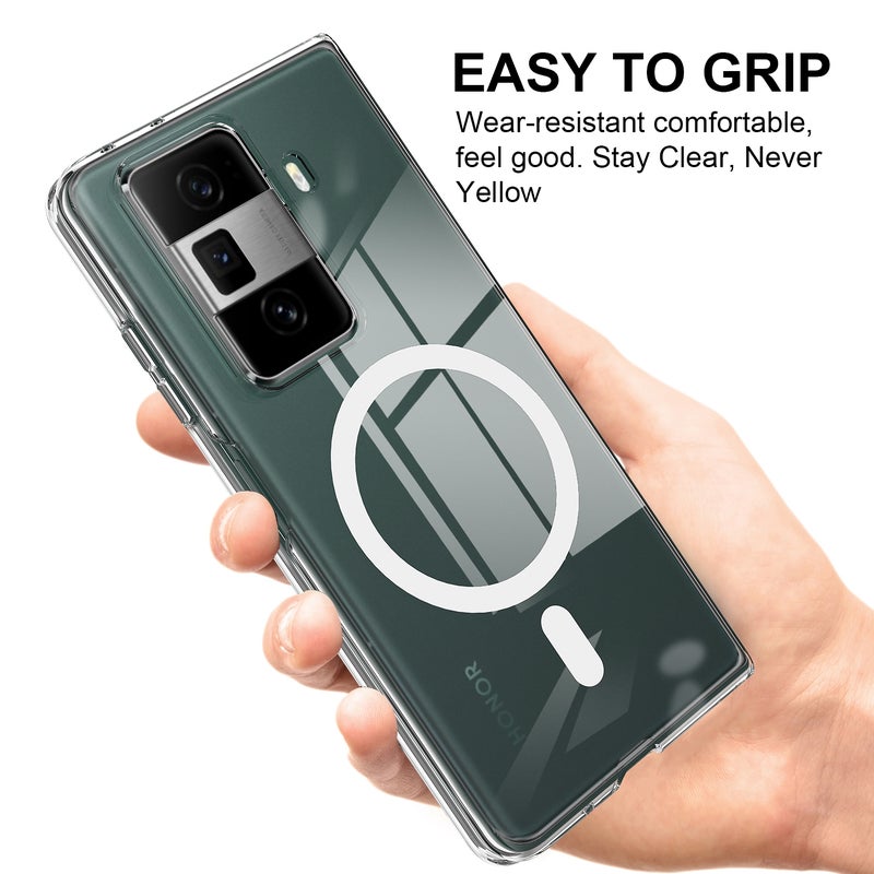 HuHa Case Cover For Honor Magic Vs3 Scratchproof PC Clear MagSafe Phone Case(Transparent) - Image 3